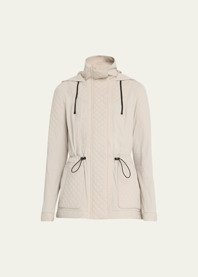 Shop Blanc Noir Mastermind Quilted Anorak Jacket In Clay 009