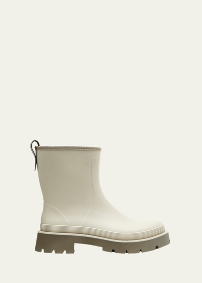 Shop La Canadienne Puddle Rubber Short Rain Boots In Cream