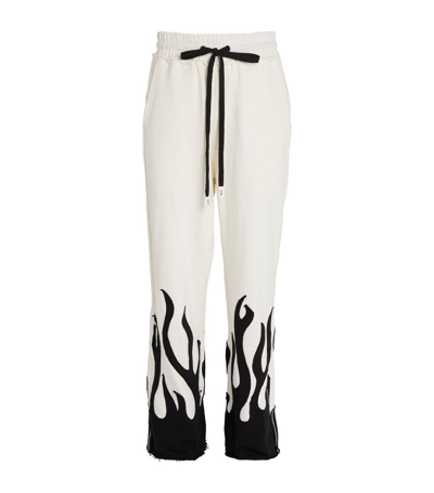 Shop Haculla Flames Sweatpants In White