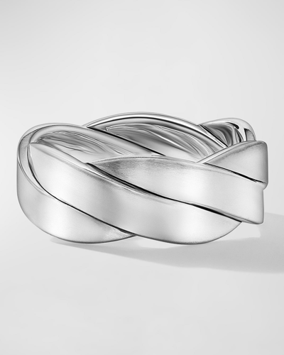 Shop David Yurman Men's Dy Helios Band Ring In Silver, 9mm