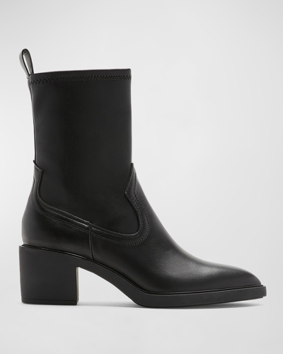 Shop La Canadienne Parks Leather Western Mid Boots In Black