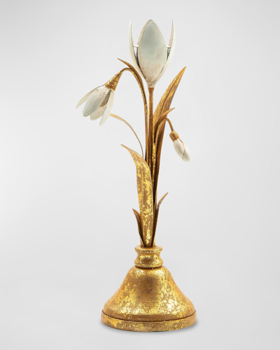 Mackenzie-childs Snowdrop Candle Holder - Short