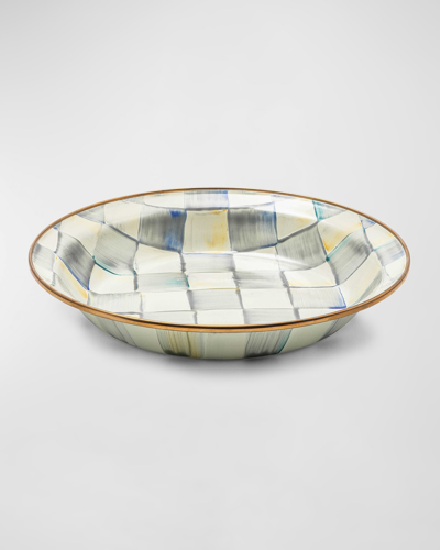 Mackenzie-childs Sterling Check Enamel Pie Plate