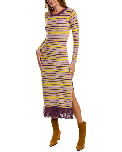 Shop Cinq À Sept Cinq A Sept Sloane Knit Midi Dress In Purple