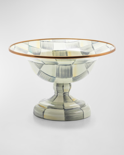 Shop Mackenzie-childs Sterling Check Enamel Compote
