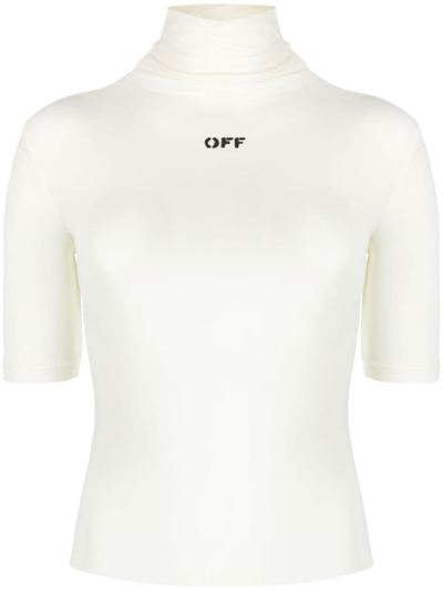 Shop Off-white Sleeveless Viscose Top In White