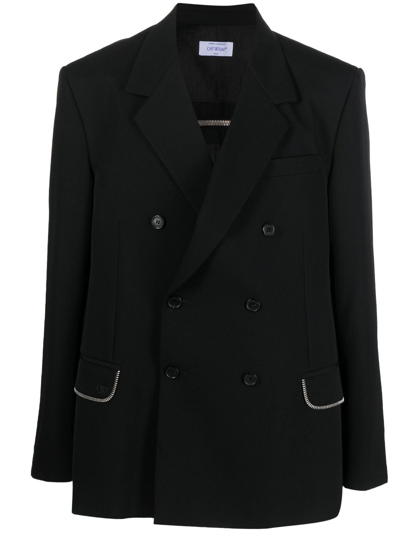 Shop Off-white Wool Jacket In Black