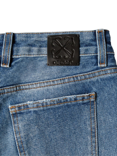 Shop Off-white Slim Fit Denim Jeans In Blue
