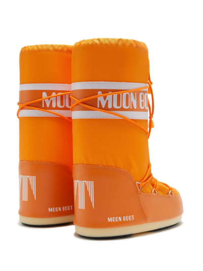 Shop Moon Boot Icon Nylon Snow Boots In Orange