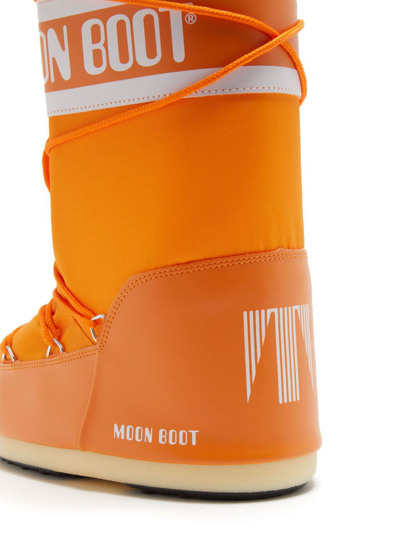 Shop Moon Boot Icon Nylon Snow Boots In Orange