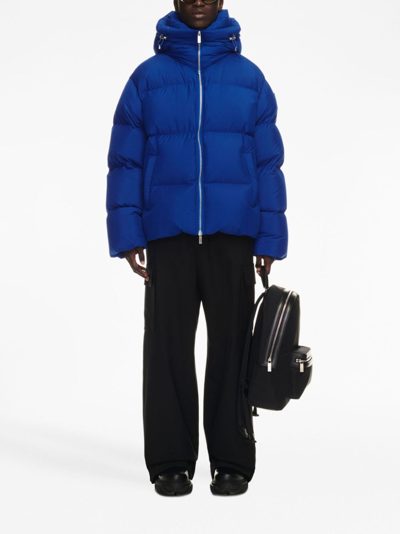 Off-white Patch Arr Down Puffer In Blue