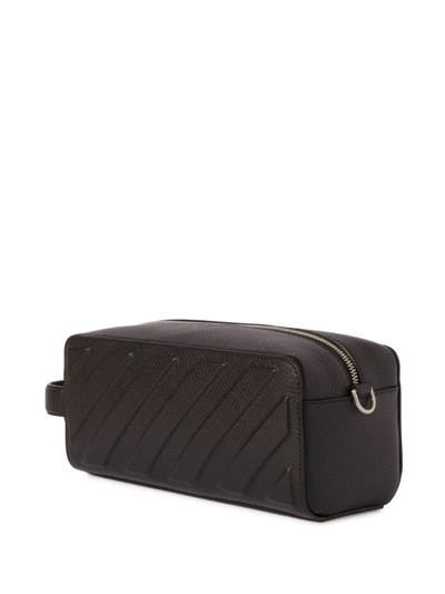 Shop Off-white 3d Diag Leather Clutch Bag In Black