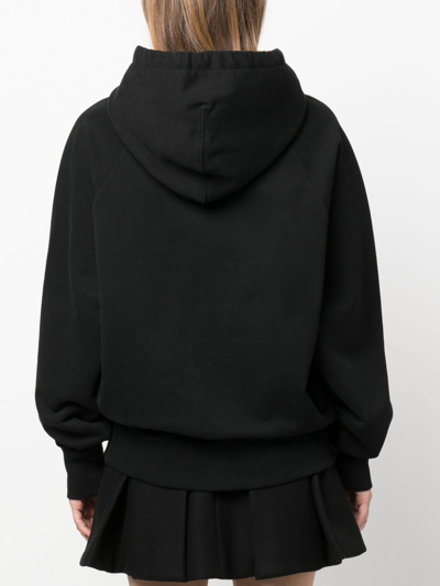 Shop Ami Alexandre Mattiussi Ami De Coeur Organic Cotton Hoodie In Black
