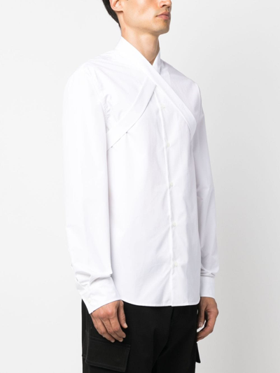 Shop Off-white Logo Cotton Shirt In White