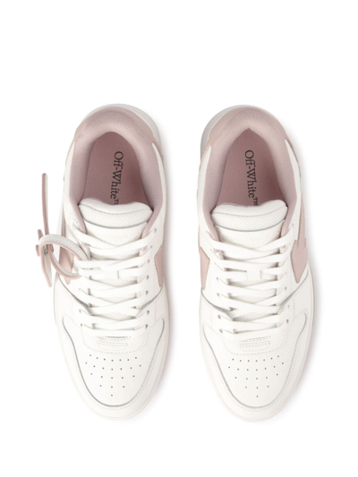 Shop Off-white Out Of Office Leather Sneakers In Pink