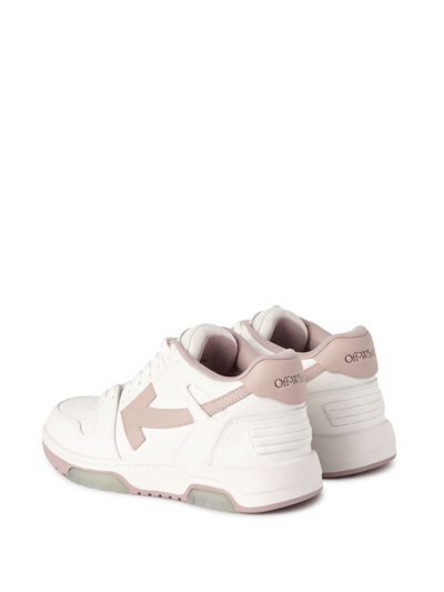 Shop Off-white Out Of Office Leather Sneakers In Pink