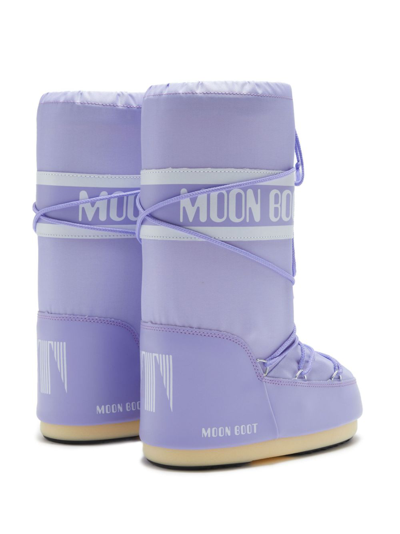 Shop Moon Boot Icon Nylon Snow Boots In Violet