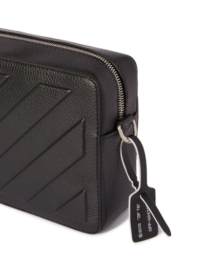 Shop Off-white Diag Leather Camera Bag In Black