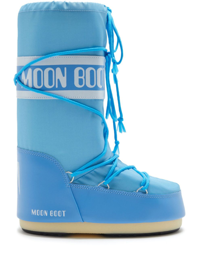 Shop Moon Boot Icon Nylon Snow Boots In Blue