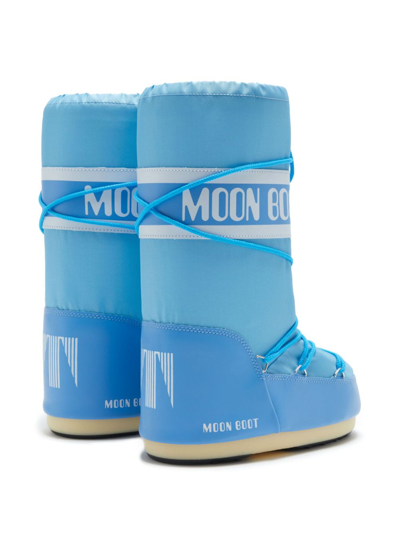 Shop Moon Boot Icon Nylon Snow Boots In Blue