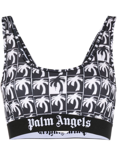 Shop Palm Angels Bra Sports Clothing In Black