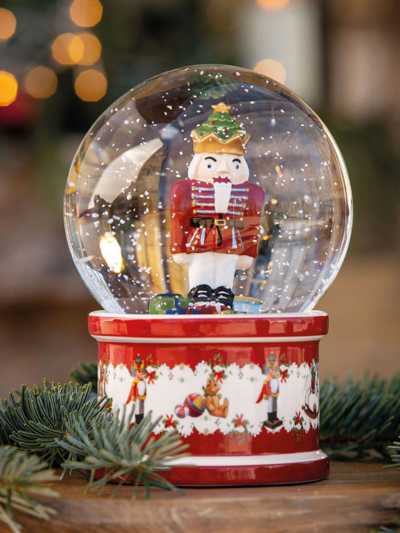 Villeroy & Boch Large Snow Christmas Ball In Multicolour