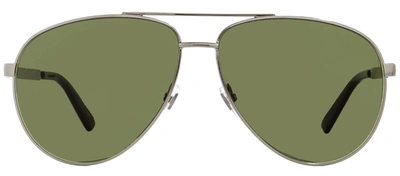 Shop Gucci Gg0137s 003 Aviator Sunglasses In Green