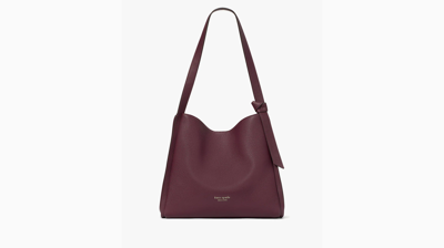Shop Kate Spade Knott Large Shoulder Bag In Deep Cherry