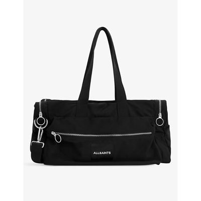 Shop Allsaints Soma Recycled-polyester Holdall In Black