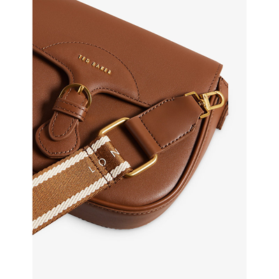 Shop Ted Baker Women's Brown Esia Leather Cross-body Bag