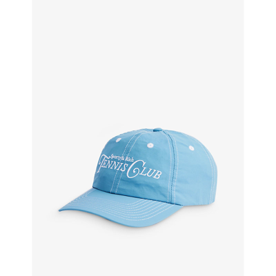 Shop Sporty And Rich Sporty & Rich Women's Washed Hydrangea Rizzoli Logo-embroidered Baseball Cap