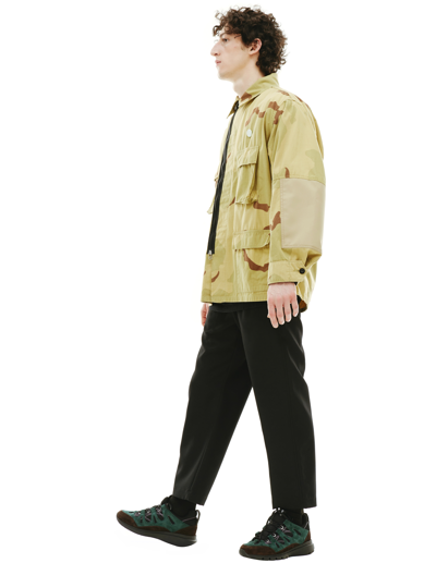 Shop Oamc Re:work Camo Jacket In Yellow