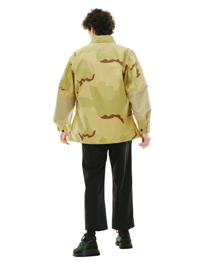 Shop Oamc Re:work Camo Jacket In Yellow