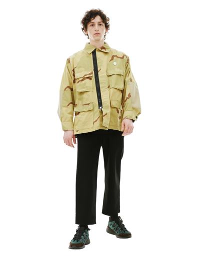 Shop Oamc Re:work Camo Jacket In Yellow