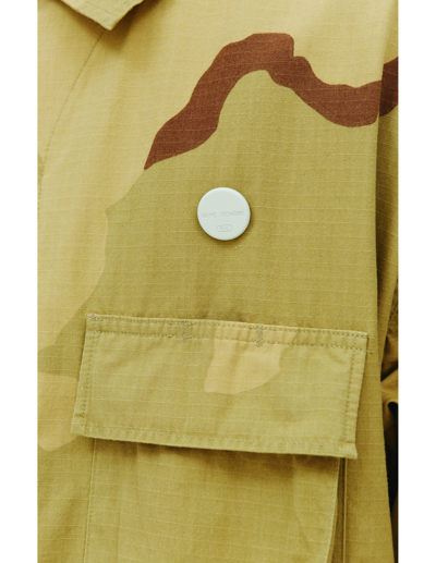 Shop Oamc Re:work Camo Jacket In Yellow
