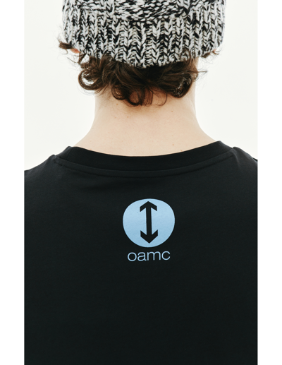 Shop Oamc Logo Printed T-shirt In Black