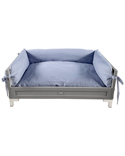 Shop New Age Pet Ecoflex Manhattan Raised Dog Bed With Cushion In Grey