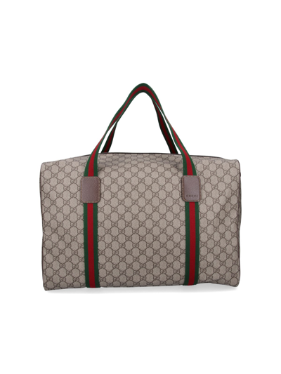 Shop Gucci Large Travel Bag In Beige