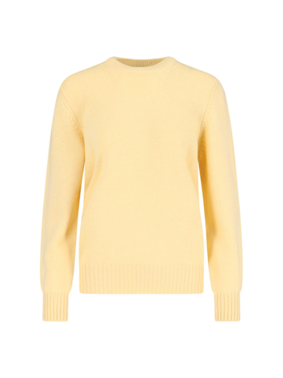 Shop Prada Crewneck Sweater In Yellow
