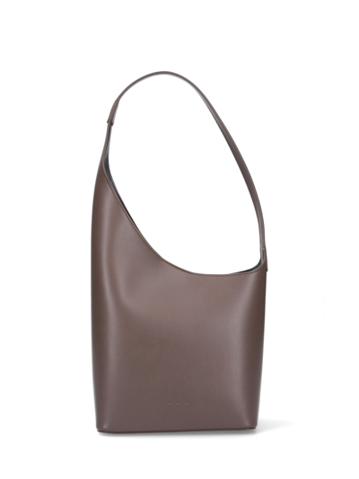 Shop Aesther Ekme "demi Lune" Bag In Brown