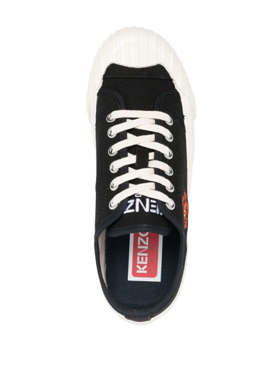 Shop Kenzo Cotton Sneakers In Black