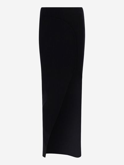 Shop Rick Owens Synthetic Fibers Skirt In Black