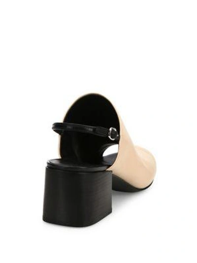 Shop 3.1 Phillip Lim / フィリップ リム Cube Leather Block-heel Slingback Mules In Quartz