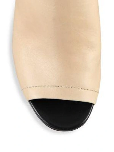 Shop 3.1 Phillip Lim / フィリップ リム Cube Leather Block-heel Slingback Mules In Quartz