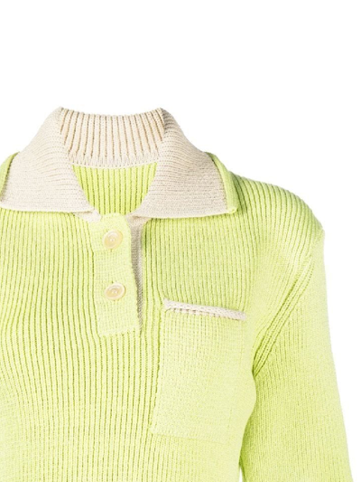 Shop Jacquemus Cotton Polo Shirt In Green