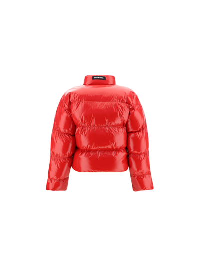 Shop Balenciaga Synthetic Fibers Down Jacket In Red