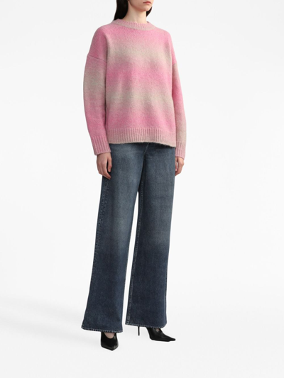 Rag & Bone Mid-rise Wide-leg Jeans In Blau