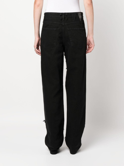 Shop Darkpark Karen Crystal-embellished Straight-leg Jeans In Schwarz