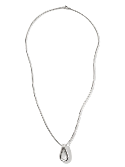 Shop John Hardy Surf Pendant Chain Necklace In Silver