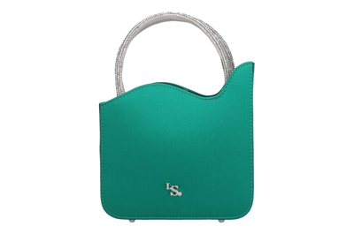 Shop Le Silla Handbag Ivy Mini Bag Satin In Green